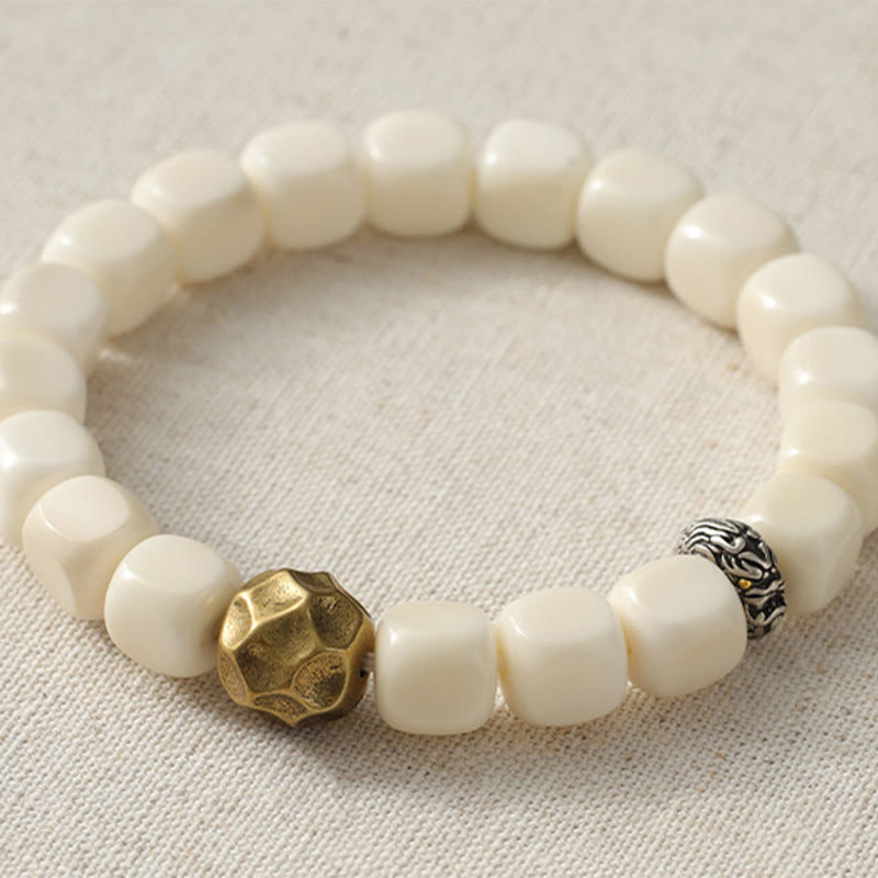Buddha Stones Bodhi Seed Gehämmertes Kupfer Messing Ruhe Armband - image 6