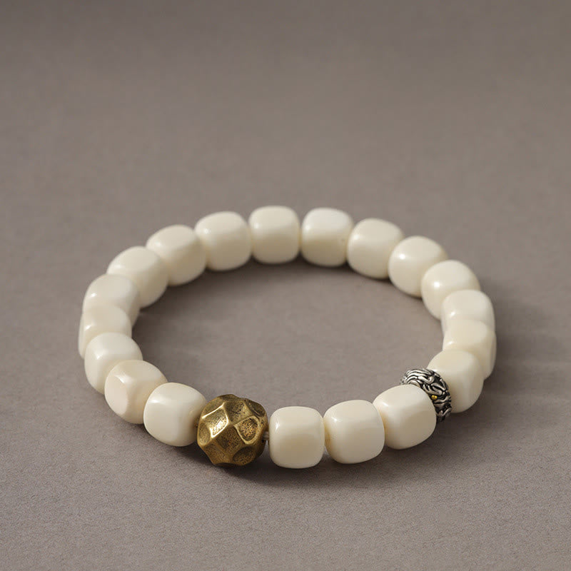 Buddha Stones Bodhi Seed Gehämmertes Kupfer Messing Ruhe Armband - Bodhi-Samen (Handgelenkumfang: 15–17 cm) - image 0