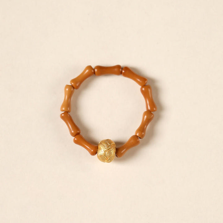 Buddha Stones Olivenkernperle Kupfermünze Inner Strength Ring - Kupferperle - 6 mm - image 9