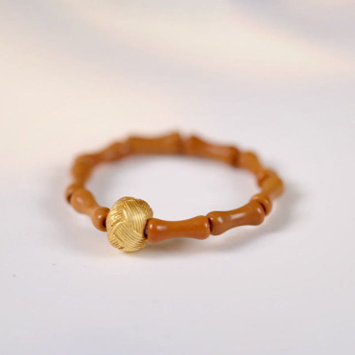 Buddha Stones Olivenkernperle Kupfermünze Inner Strength Ring - image 10
