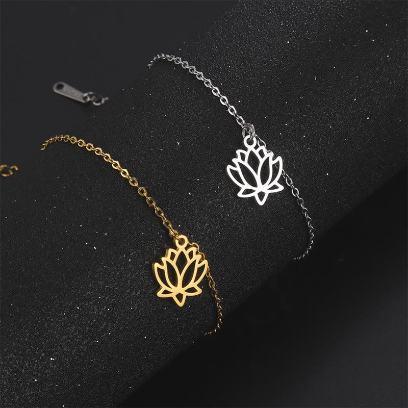 Buddha Stones Lotus Muster Titan Stahl Erleuchtung Armband - image 15