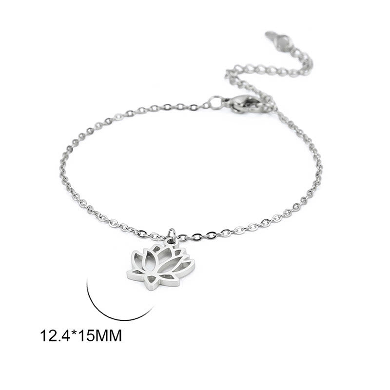 Buddha Stones Lotus Muster Titan Stahl Erleuchtung Armband - image 5