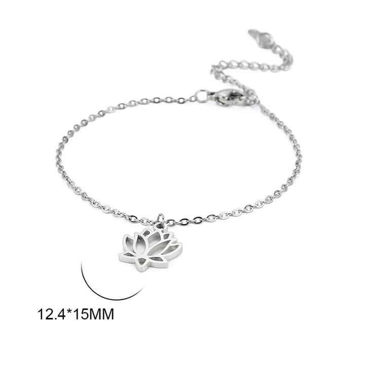 Buddha Stones Lotus Muster Titan Stahl Erleuchtung Armband - image 5