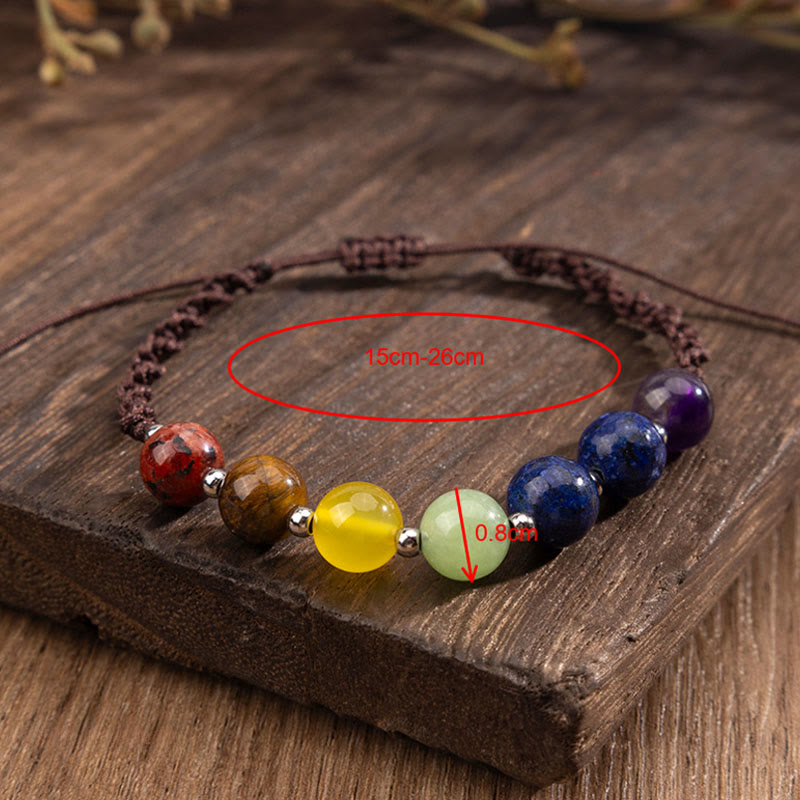 Buddha Stones Natürliche Verschiedene Kristalle Tigerauge Amethyst Mut Seil Armband - image 8
