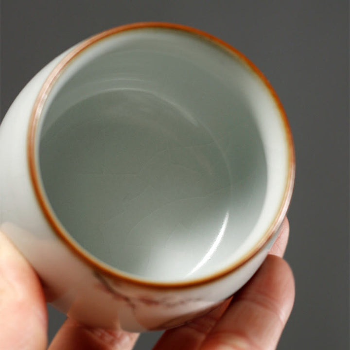 Buddha Stones Niedliche Katzenzweige-Teetasse, Kung-Fu-Teetasse mit Geschenkbox - image 15