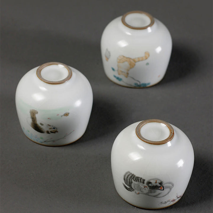 Buddha Stones Niedliche Katzenzweige-Teetasse, Kung-Fu-Teetasse mit Geschenkbox - image 11