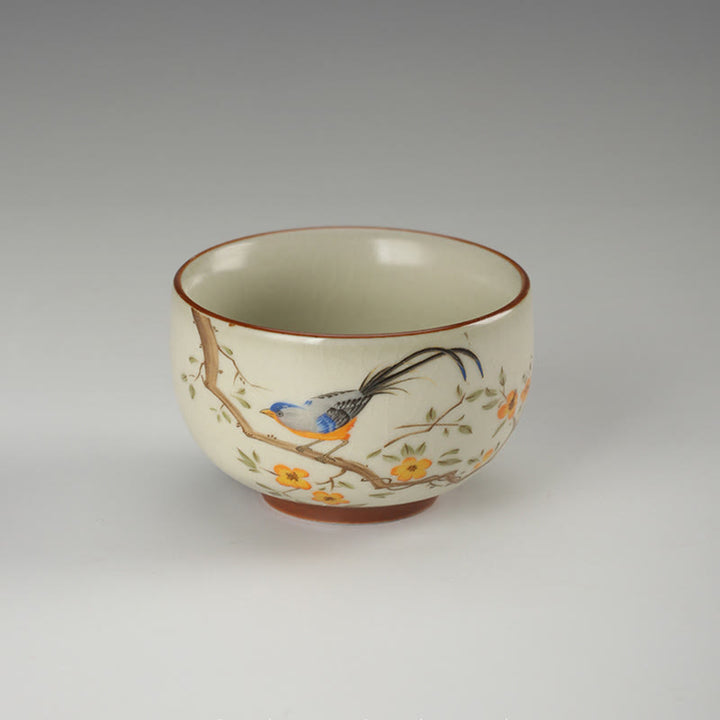 Buddha Stones ​​Vogel Auf Zweigen Kupfer Münze Teetasse Kung Fu Tee Tasse - image 1