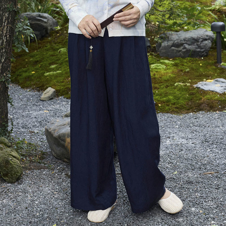 Buddha Stones Schlichte, knöchellange Damenhose mit Taschen für ältere Erwachsene - image 25