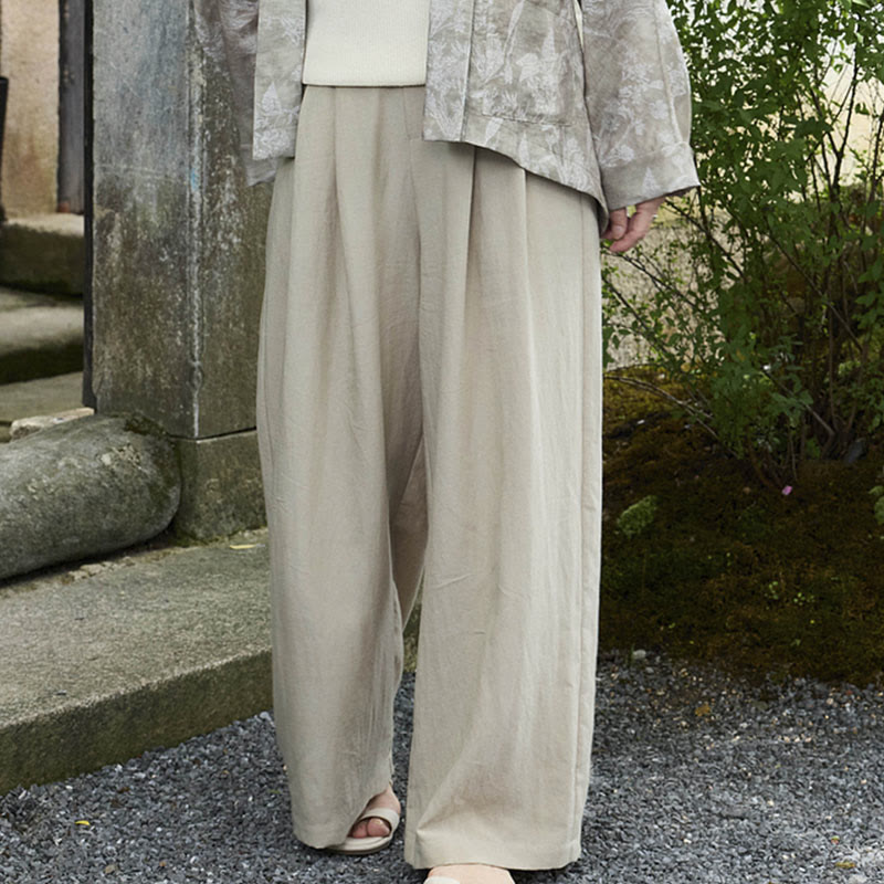 Buddha Stones Schlichte, knöchellange Damenhose mit Taschen für ältere Erwachsene - image 6