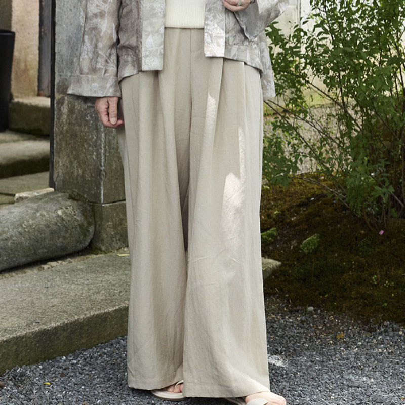 Buddha Stones Schlichte, knöchellange Damenhose mit Taschen für ältere Erwachsene - image 2