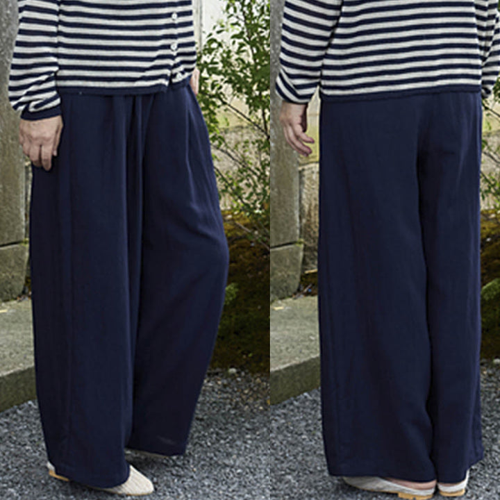 Buddha Stones Schlichte, knöchellange Damenhose mit Taschen für ältere Erwachsene - image 32