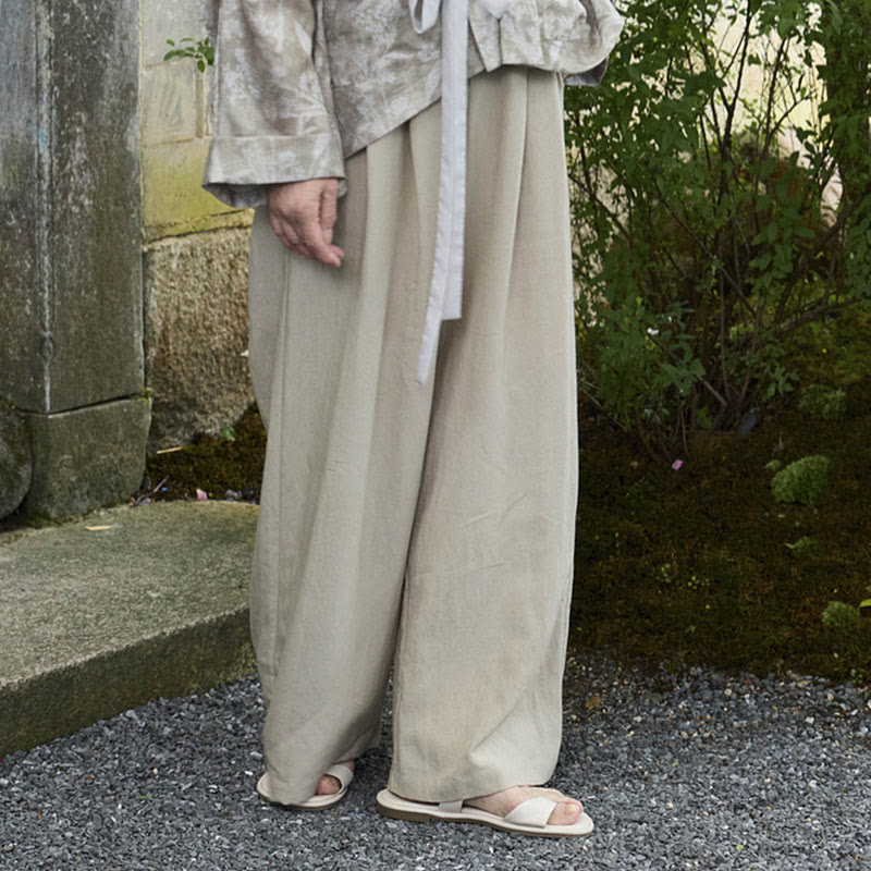 Buddha Stones Schlichte, knöchellange Damenhose mit Taschen für ältere Erwachsene - image 1