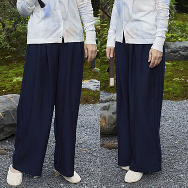 Buddha Stones Schlichte, knöchellange Damenhose mit Taschen für ältere Erwachsene - image 30