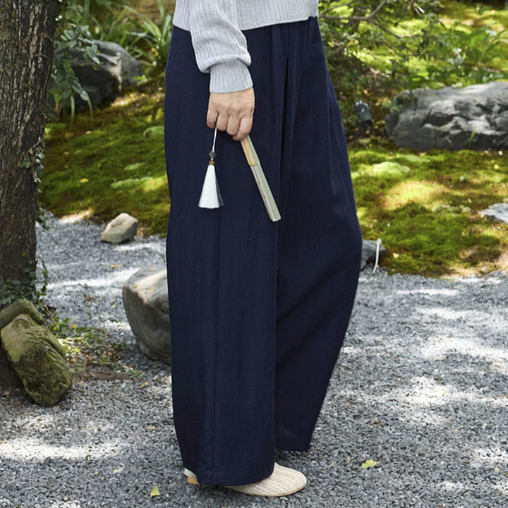 Buddha Stones Schlichte, knöchellange Damenhose mit Taschen für ältere Erwachsene - image 24