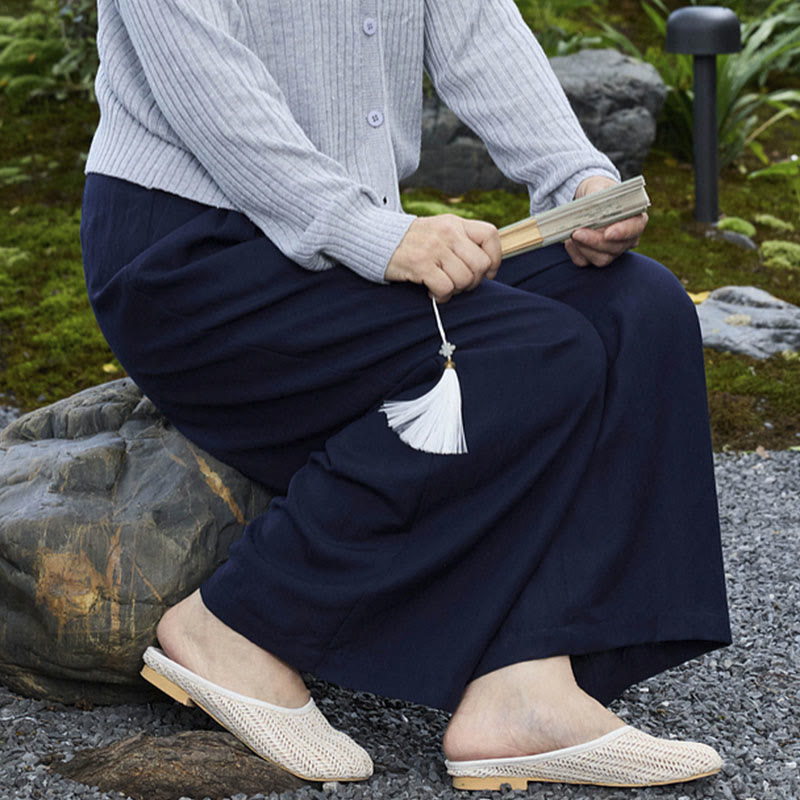 Buddha Stones Schlichte, knöchellange Damenhose mit Taschen für ältere Erwachsene - image 28