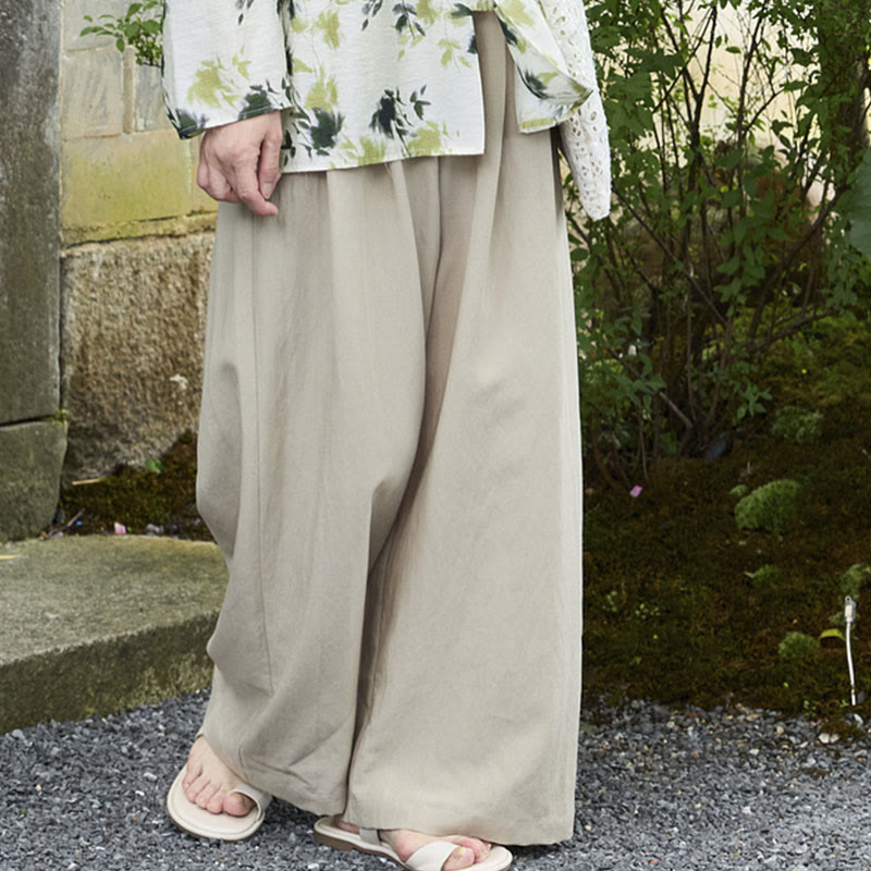 Buddha Stones Schlichte, knöchellange Damenhose mit Taschen für ältere Erwachsene - image 4