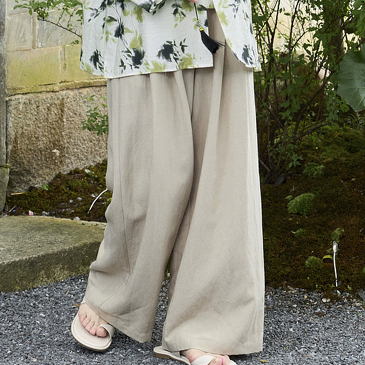 Buddha Stones Schlichte, knöchellange Damenhose mit Taschen für ältere Erwachsene - image 9