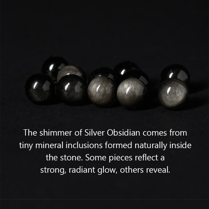 Buddha Stones ​​Tigerauge Silberglanz Obsidian Om Mani Padme Hum Pferd PiXiu Tier Mut Armband - image 8