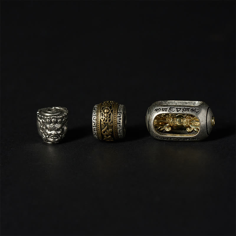 Buddha Stones, Silberglanz, Obsidian, Tigerauge, Om Mani Padme Hum, dreigesichtiger Buddha, positives Armband - image 10