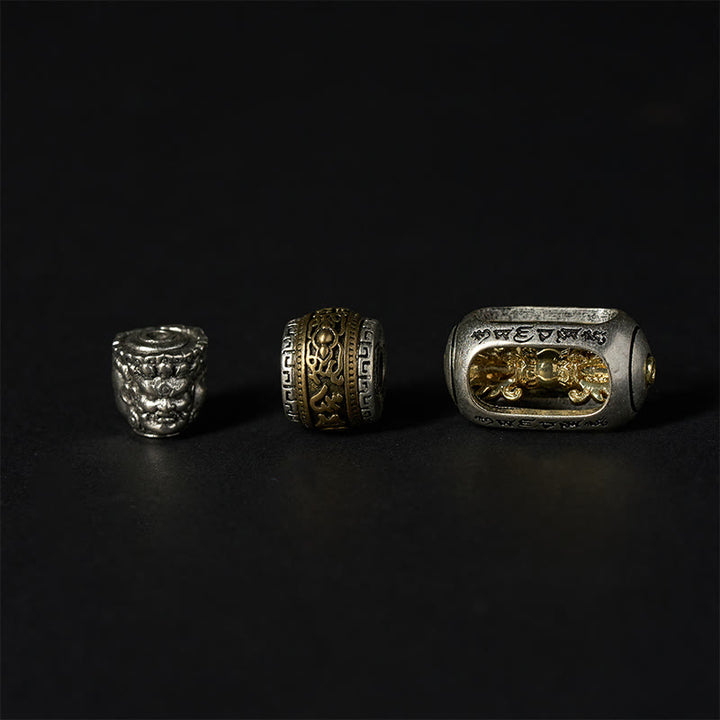 Buddha Stones, Silberglanz, Obsidian, Tigerauge, Om Mani Padme Hum, dreigesichtiger Buddha, positives Armband - image 10
