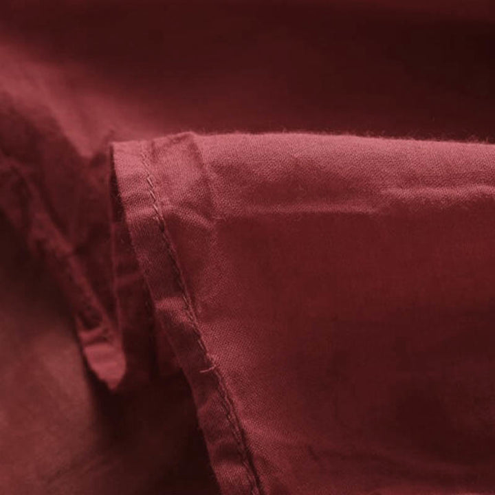 Buddha Stones Stickerei Patchwork Lange Puffärmel Kordelzug Midikleid mit Taschen - image 7