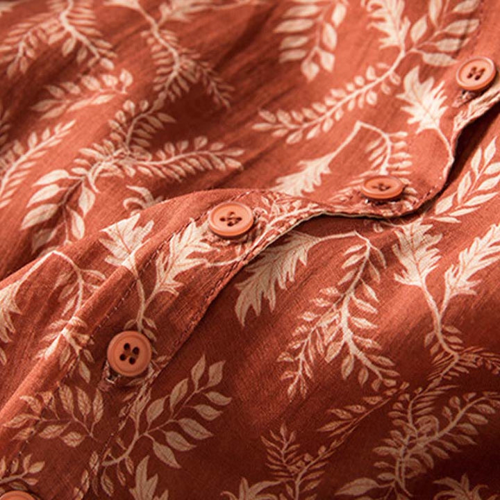 Buddha Stones – Midikleid mit halblangen Ärmeln, farblich kontrastierendem Blumenmuster und Taschen - image 25