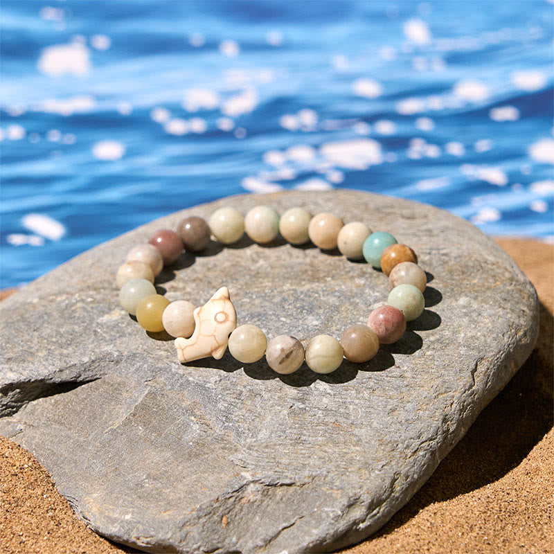 Buddha Stones, natürliche verschiedene Steine, Delfin, spirituelles Gleichgewichtsarmband - image 10