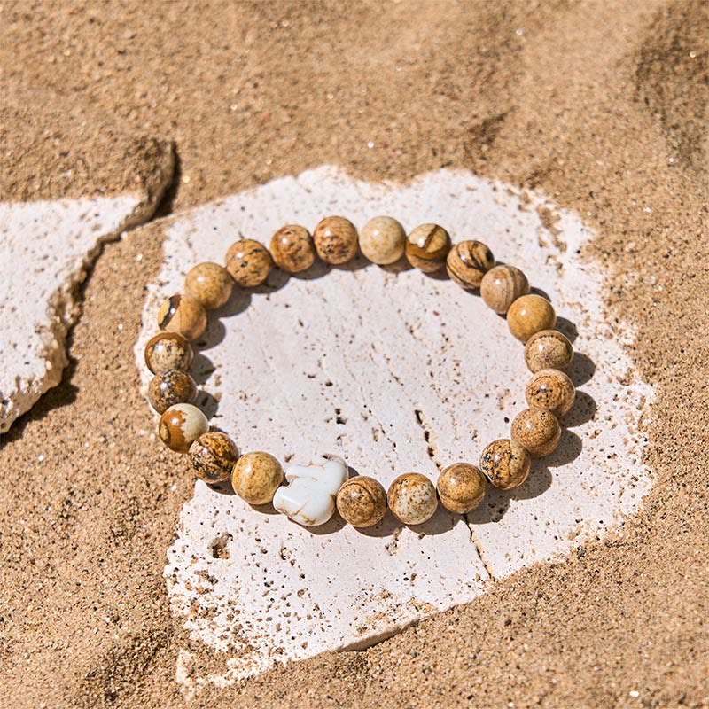 Buddha Stones, Naturstein, verschiedene Steine, Elefant, spirituelle Kraft, Armband - image 6