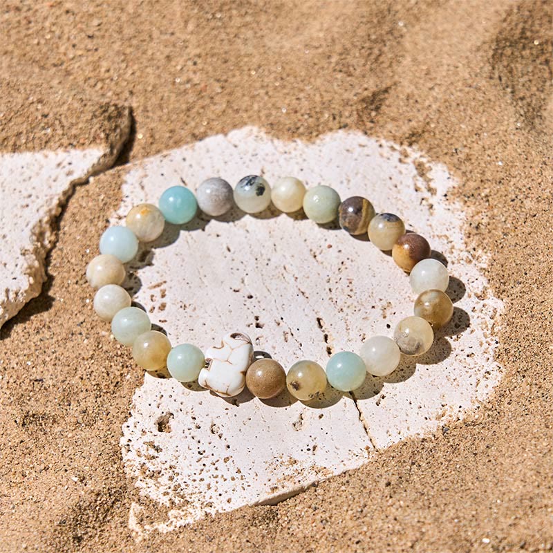 Buddha Stones, Naturstein, verschiedene Steine, Elefant, spirituelle Kraft, Armband - image 14