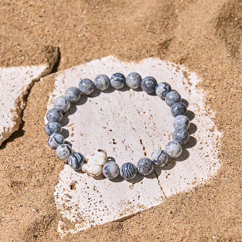Buddha Stones, Naturstein, verschiedene Steine, Elefant, spirituelle Kraft, Armband - image 22