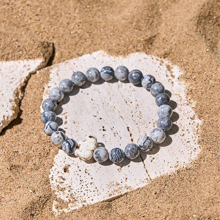 Buddha Stones, Naturstein, verschiedene Steine, Elefant, spirituelle Kraft, Armband - image 22