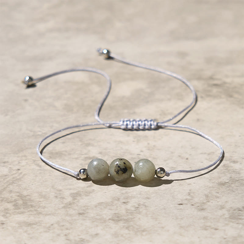 Buddha Stones Natürliches Labradorit-Perlenseil-Heilarmband - image 1