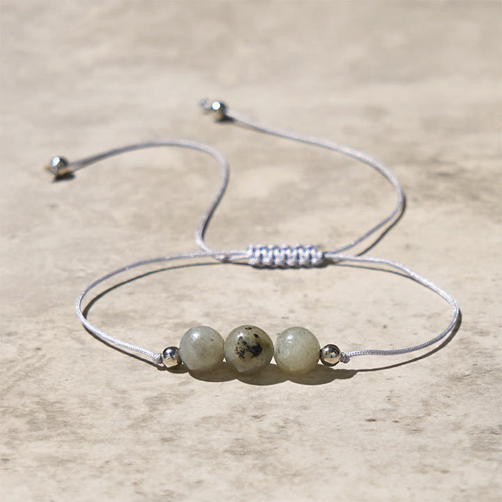 Buddha Stones Natürliches Labradorit-Perlenseil-Heilarmband - image 1