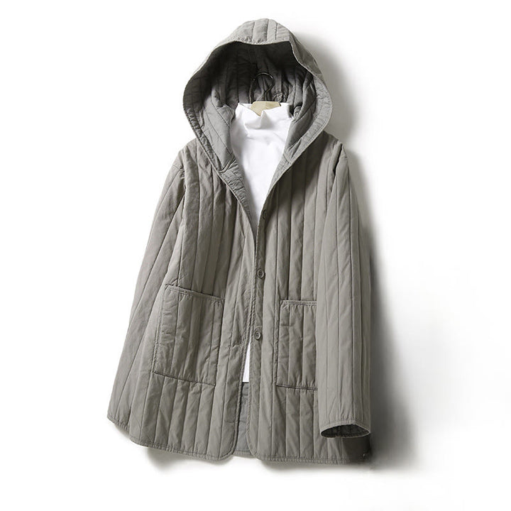 Buddha Stones Cord Design Quilting Damen Langarm Baumwolle Hoodie Jacke mit Tasche - Dunkelgrau - US8-10， UK/AU12-14，EU40-42 (2XL) - image 6