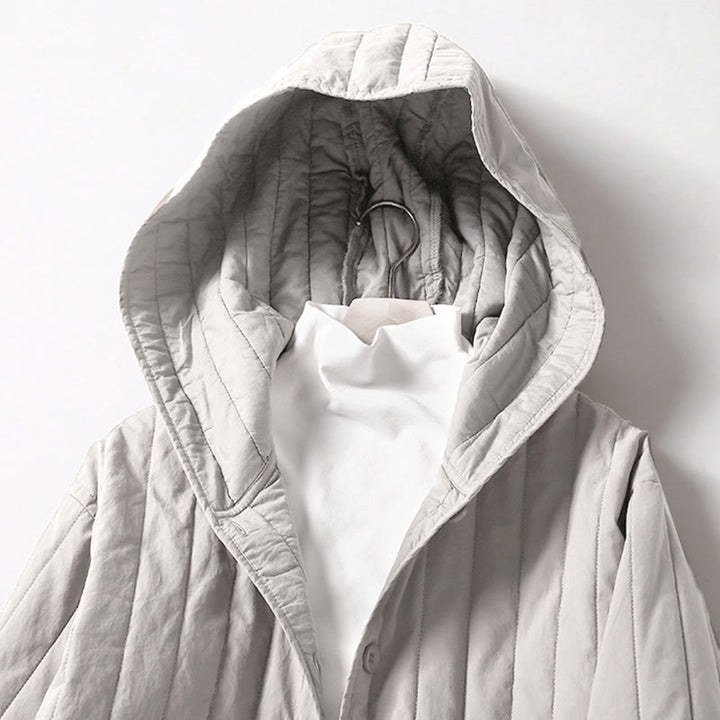 Buddha Stones Cord Design Quilting Damen Langarm Baumwolle Hoodie Jacke mit Tasche - image 16