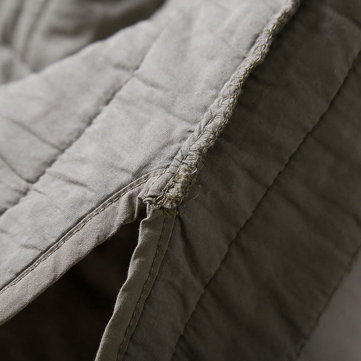 Buddha Stones Cord Design Quilting Damen Langarm Baumwolle Hoodie Jacke mit Tasche - image 11