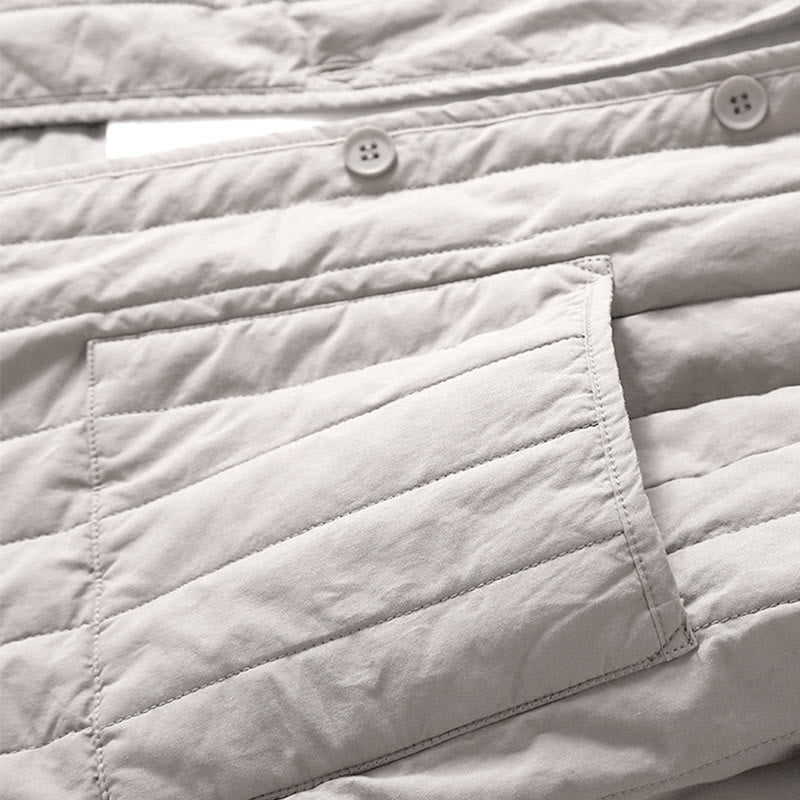Buddha Stones Cord Design Quilting Damen Langarm Baumwolle Hoodie Jacke mit Tasche - image 17