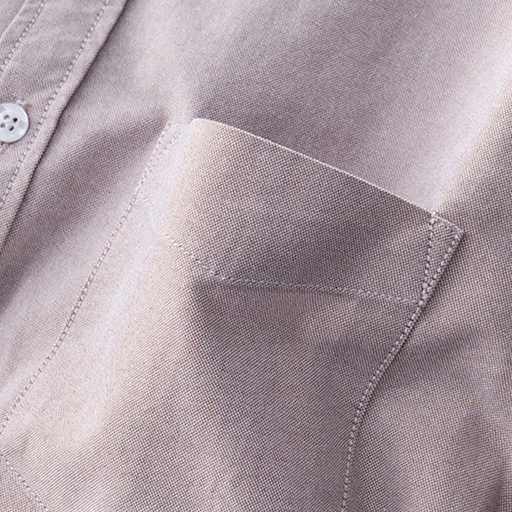 Buddha Stones Einfarbig Langarm Button-Down-Design Herren Baumwollhemd Kleidung - image 17