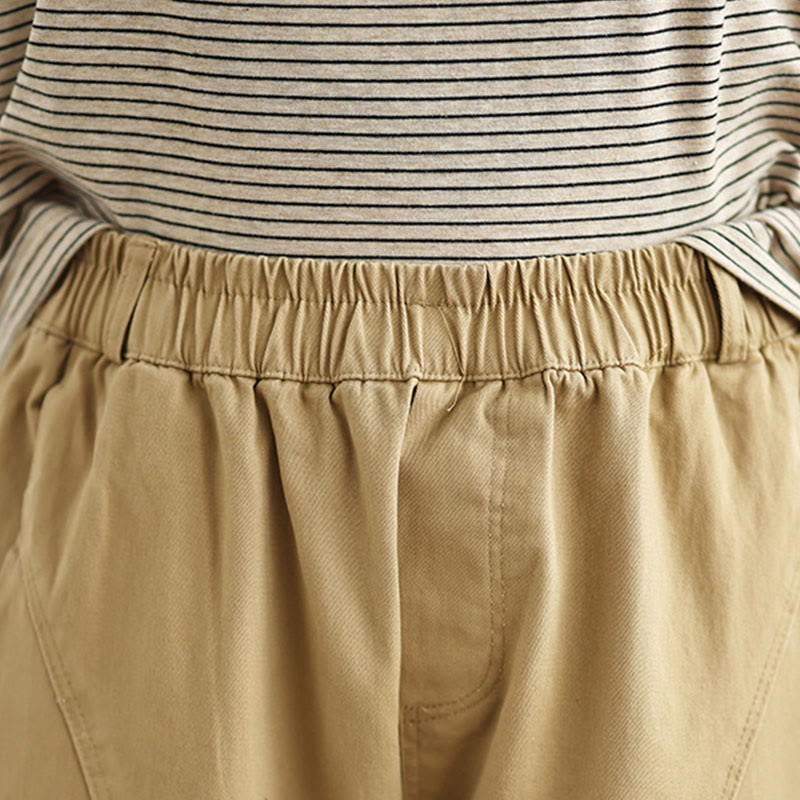 Buddha Stones Lässige Haremshose aus Polyester mit elastischer Taille und Taschen für Damen - image 8