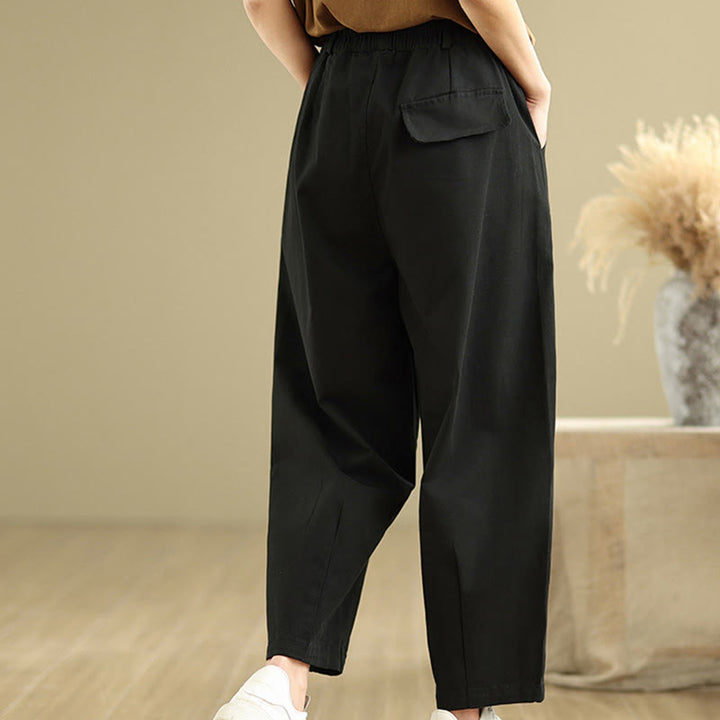 Buddha Stones Lässige Haremshose aus Polyester mit elastischer Taille und Taschen für Damen - image 12