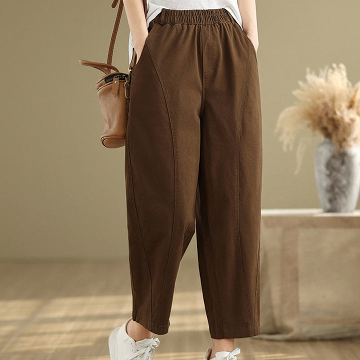 Buddha Stones Lässige Haremshose aus Polyester mit elastischer Taille und Taschen für Damen - Sienna - US8-10， UK/AU12-14，EU40-42 (2XL) - image 15