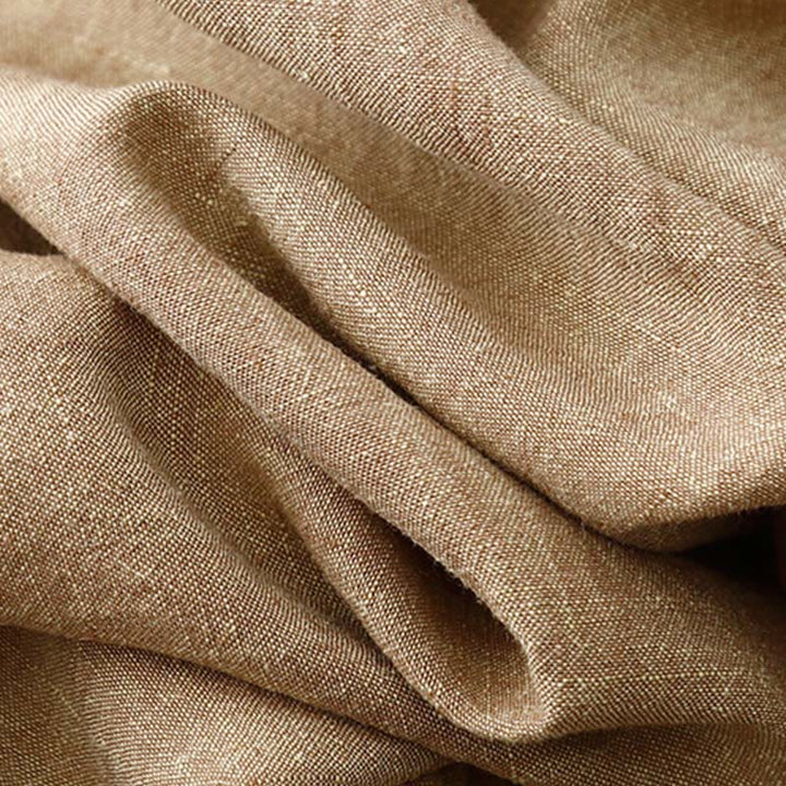 Buddha Stones Lässige, schlichte Damenhose aus Baumwollleinen mit elastischer Taille und weitem Bein und Taschen - image 9