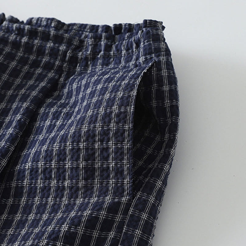 Buddha Stones Lässige Damenhose aus Baumwolle mit weitem Bein und Taschen - image 5