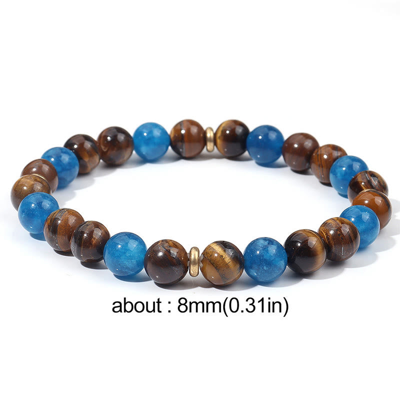 Buddha Stones Apatit Tigerauge Spacer Beads Motivationsarmband - image 7