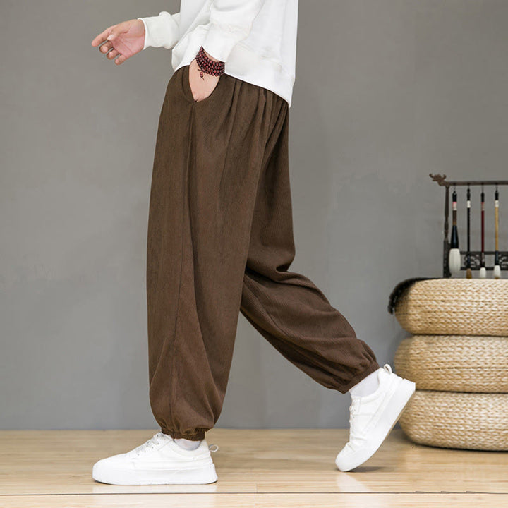 Buddha Stones Commute Plain Herren Thermo-Fleece-gefütterte Knöchellange Hose mit Taschen - image 18