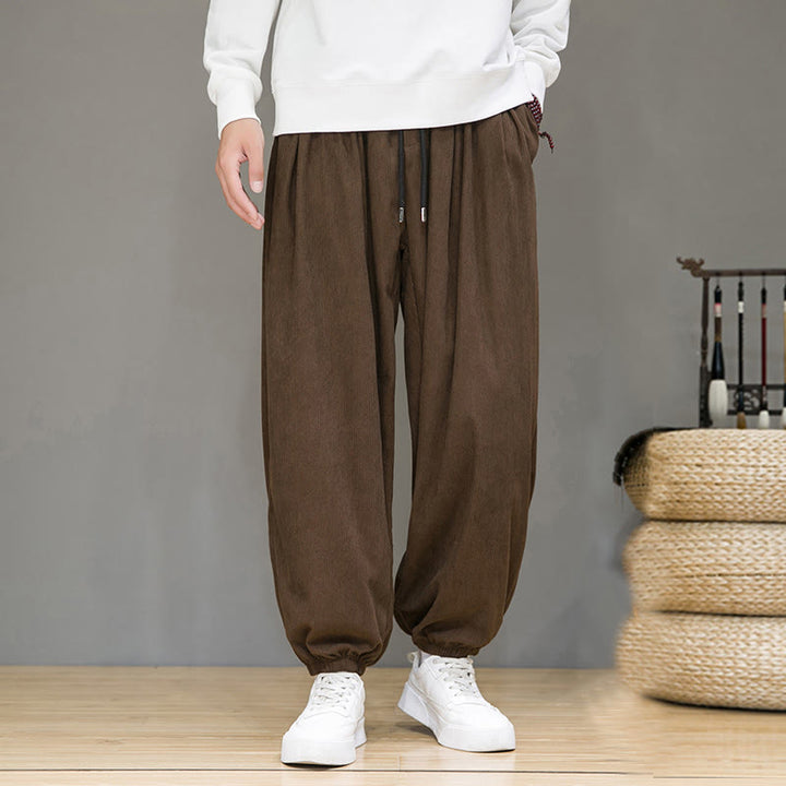 Buddha Stones Commute Plain Herren Thermo-Fleece-gefütterte Knöchellange Hose mit Taschen - Sattelbraun - US/UK/AU46, EU56 (5XL) - image 16