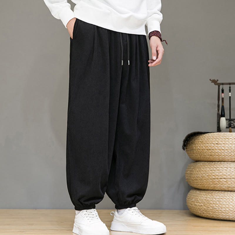 Buddha Stones Commute Plain Herren Thermo-Fleece-gefütterte Knöchellange Hose mit Taschen - image 9