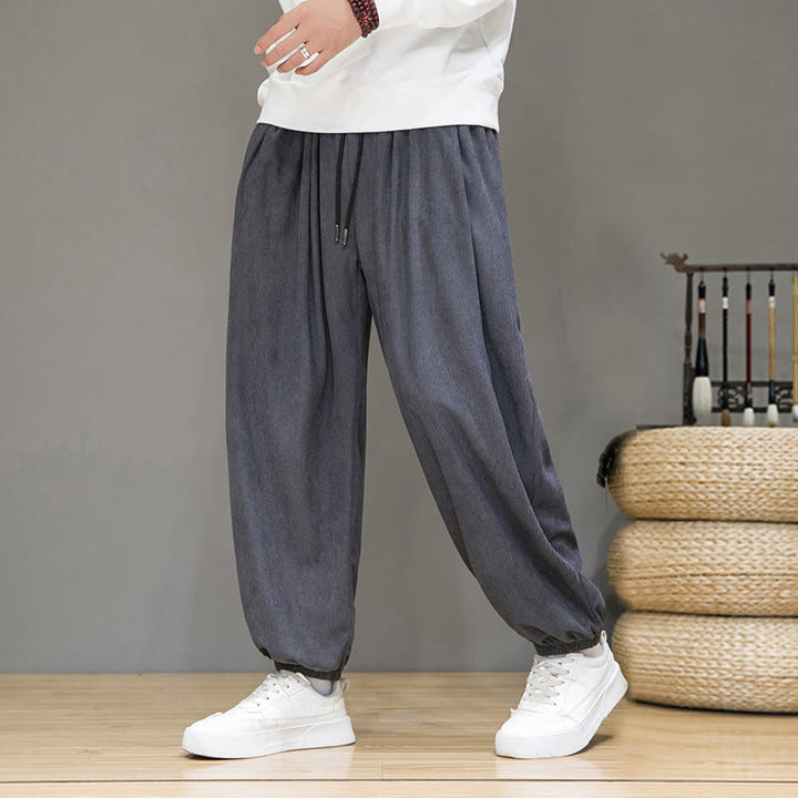 Buddha Stones Commute Plain Herren Thermo-Fleece-gefütterte Knöchellange Hose mit Taschen - image 3