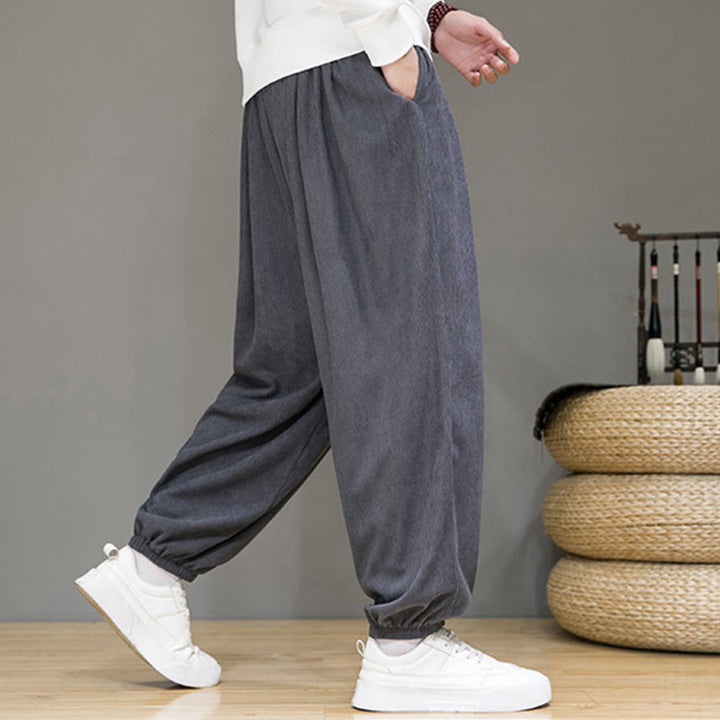 Buddha Stones Commute Plain Herren Thermo-Fleece-gefütterte Knöchellange Hose mit Taschen - image 6