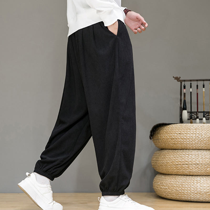 Buddha Stones Commute Plain Herren Thermo-Fleece-gefütterte Knöchellange Hose mit Taschen - image 12